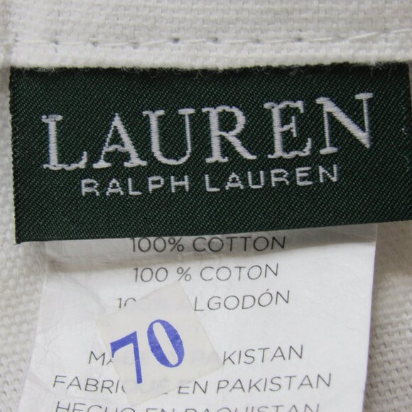 Lauren Ralph Lauren Gray White Stripe Shower Curtain Cotton - Picture 5 of 5